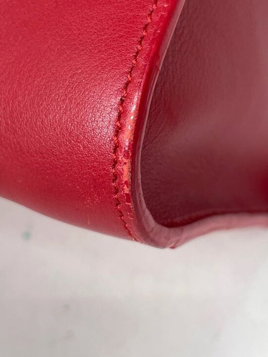 Saint Laurent Paris Baby Cabas 2-Way Shoulder Bag Leather Red - Picture 3 of 9